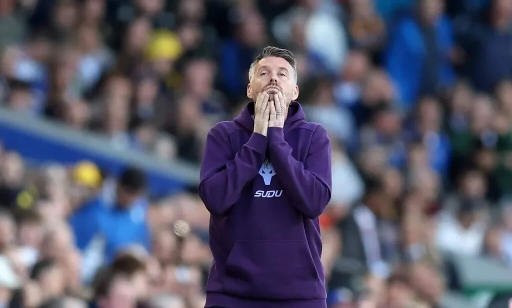 Rob Edwards after a Premier League game in April